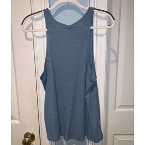 Blue ribbed tank top